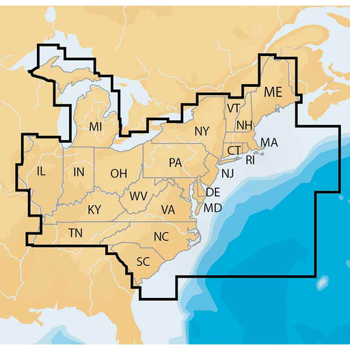 Navionics+ Regions - East - Preloaded MSD Format - Young Farts RV Parts