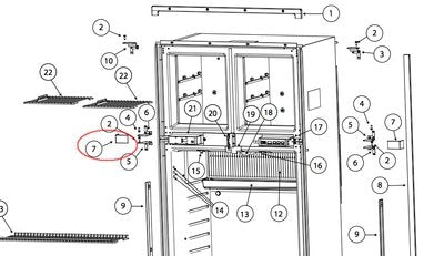Norcold 627955 Refrigerator Door Hinge Cover - Young Farts RV Parts