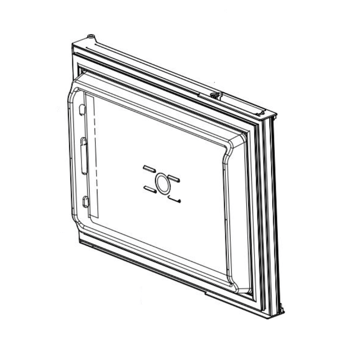 Norcold Black Standard Door Assembly Foamed Upper - Young Farts RV Parts