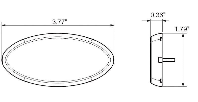 Optronics MCL0030ABB Amber Oval LED Clearance/Marker Light