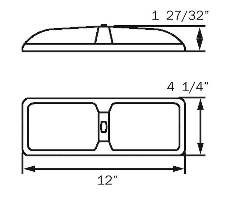 Optronics RVIL22S Interior Light RV Double - Young Farts RV Parts