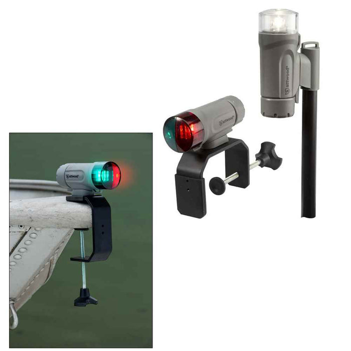 PaddleSport Portable Navigation Light Kit - C - Clamp, Screw Down or Adhesive Pad - Gray - Young Farts RV Parts