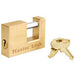 Padlock Master Lock Starter Sentry 605DAT Key Type, 3/4" Shackle, General Purpose, Brass Body - Young Farts RV Parts