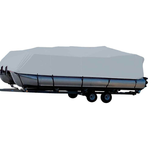 Performance Poly - Guard Styled - to - Fit Boat Cover f/18.5' Pontoons w/Bimini Top & Rails - Grey - Young Farts RV Parts