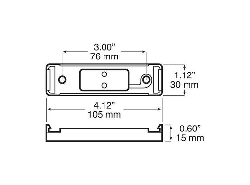 Peterson Mfg. 154 - 09K Side Marker Light Mounting Base - Young Farts RV Parts
