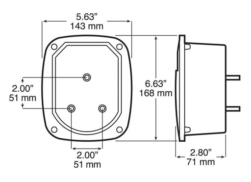 Peterson Mfg. V445 Trailer Stop/ Turn/ Tail Light, Incandescent Bulb, Red Lens - Young Farts RV Parts