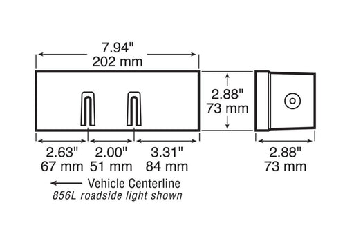 Peterson Mfg. V856 Rectangular LED Stop/ Turn/ Tail Light, Red - Young Farts RV Parts