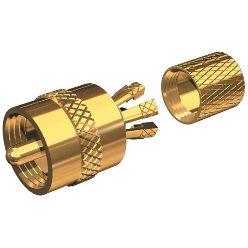 PL - 259 - CP - G - Solderless PL - 259 Connector for RG - 8X or RG - 58/AU Coax - Gold Plated - Young Farts RV Parts