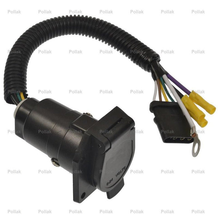 Pollak 12-723E 4-Way Flat To 7-Way RV Socket