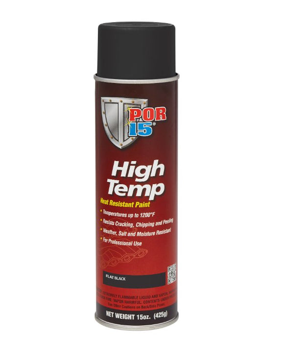 Por 15 44118 High Temperature Spray Paint, Flat Black - 15 Oz. Aerosol