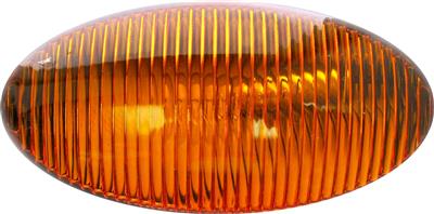 Porch Light Lens Optronics APL5ABP Replacement Lens For RVPL5/7 Series Porch Lights; Oval; Amber; Acrylic; Snap-On - Young Farts RV Parts