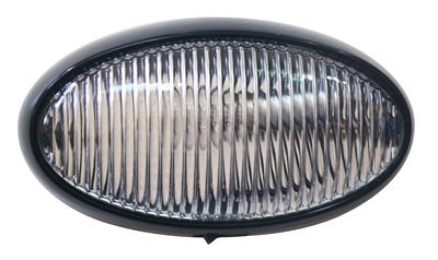 Porch Light Valterra DG71259VP Diamond Group, Incandescent Bulb, 6" x 3-1/2" x 2", Oval, Clear Lens, Black Base, Snap In, ABS Plastic, Surface Mount