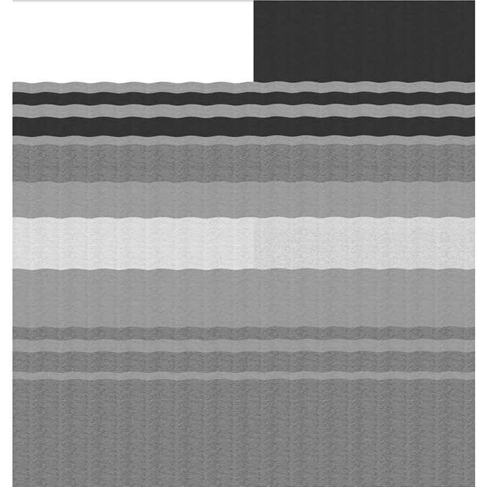 Power Awning Roller/Fabric Standard Vinyl Black/Gray Stripe 15' - Young Farts RV Parts
