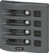 Power Distribution Box Blue Sea 4374-BSS WeatherDeck ®; CLB Circuit Breakers Panel; 15 Amps At 12 Volts DC/ 9 Amps At 24 Volts DC; CLB Circuit Breakers; 4 Positions; Gray; Reinforced Polycarbonate; 4-1/4" x 4.3" x 3-1/2" - Young Farts RV Parts