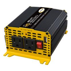Power Inverter Go Power 80174 Modified Sine Wave Inverter; 300 Watts Output/ 400 Watts Surge; 80 To 90 Percent Efficiency; Two Outlets To Plug Into Lighter Socket And Clips; Over Load/ Over Thermal Protection/ Cooling Fan; 3-1/2" x 2" x 6-1/2"