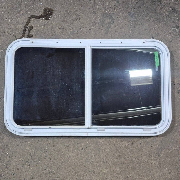 Used White Radius Emergency Opening Window - 42 5/8" X 24 3/8" X 1 7/8"