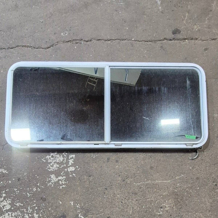 Used White Radius Opening Window - 57 1/4" X 24 1/2" X 2"