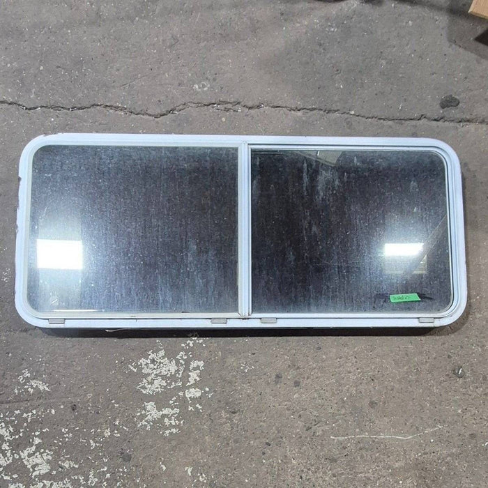 Used White Radius Opening Window - 57 1/4" X 24 1/2" X 2"