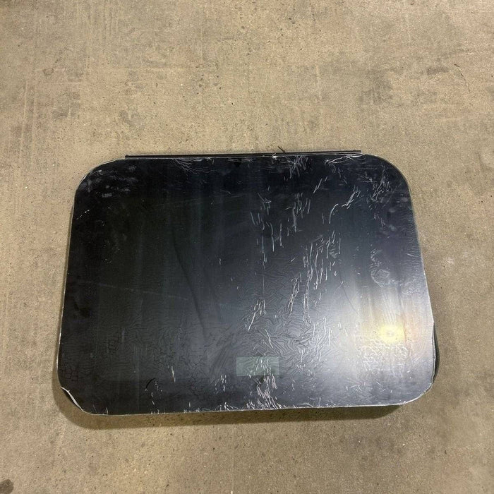 Used Black Radius Frameless Emergency Opening Window : 29 1/2" X 21 1/2 X 1 7/8" D
