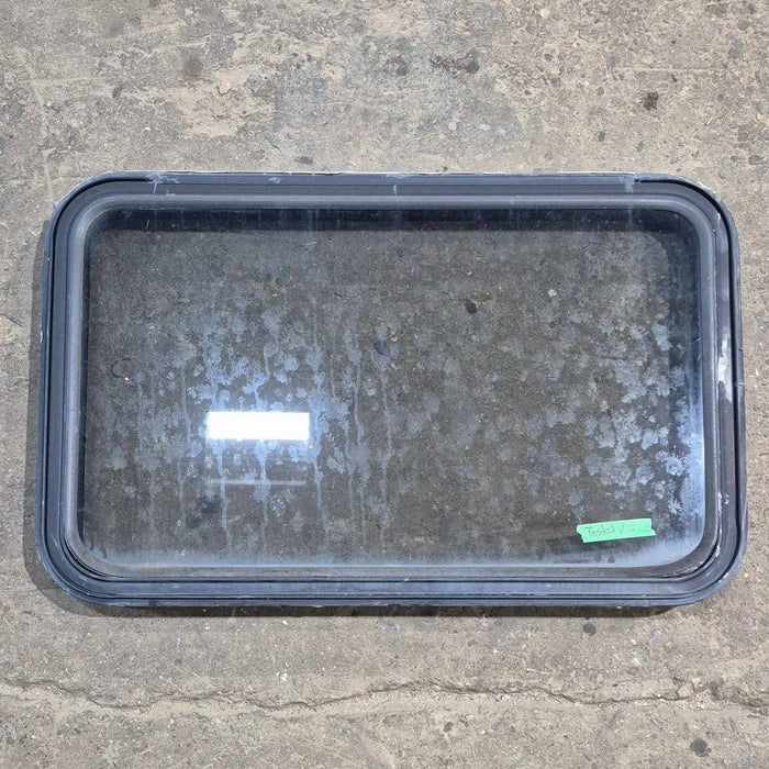 Used Black Radius Emergency Opening Window - 35 1/8" X 21 1/4" X 1 7/8"