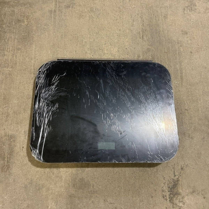 Used Black Radius Frameless Emergency Opening Window : 29 1/2" X 21 1/2 X 1 7/8" D