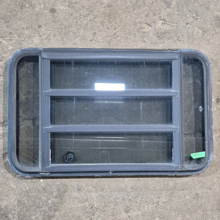 Used Black Radius Opening Window - 35 1/8" X 21 1/4" X 1 7/8"