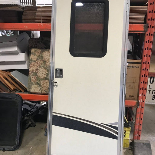 Used RV Square Corner Entry Door - 73.875 X 29.50 X 2.25 - Entrance Doors