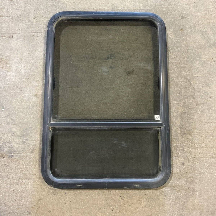 Used Black Radius Opening Window - 23.25 X 34.5 X 1.875