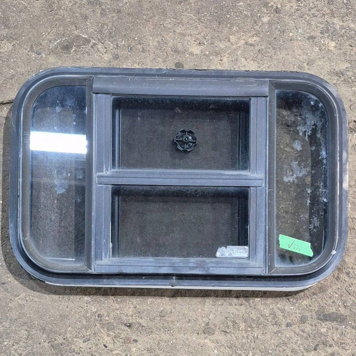 Used Black Radius Opening Window - 23 1/8" X 14 1/2" X 1 7/8"