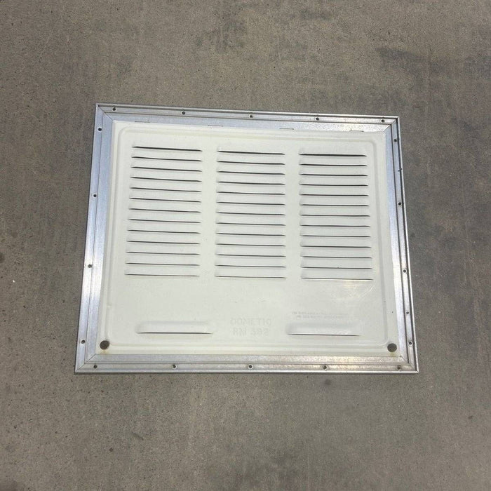 Used Retro DOMETIC (P/N UNKNOWN for RM382) - Off White Vent Door with Silver Trim