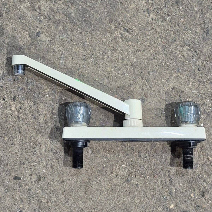 Used 8" Kitchen Faucet, Bone, Smoked Knobs