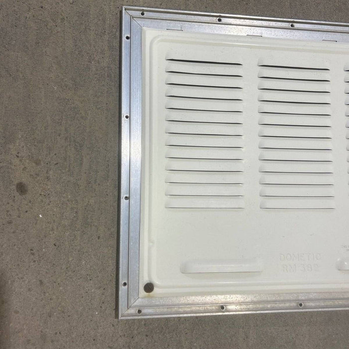 Used Retro DOMETIC (P/N UNKNOWN for RM382) - Off White Vent Door with Silver Trim