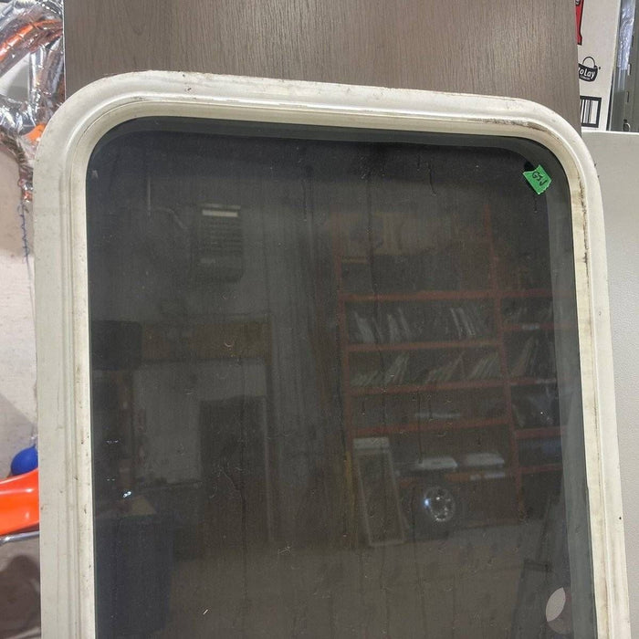Used White Radius Non Opening Window - 59.5 X 21.5 X 2.25