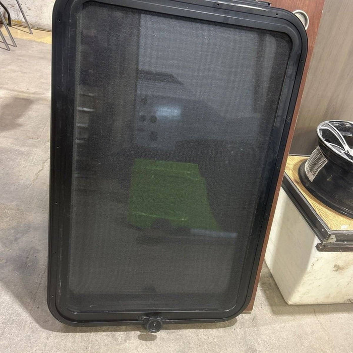Used Black Radius Frameless Opening Window : 35 1/2" X 23 1/4 X 1 7/8" D