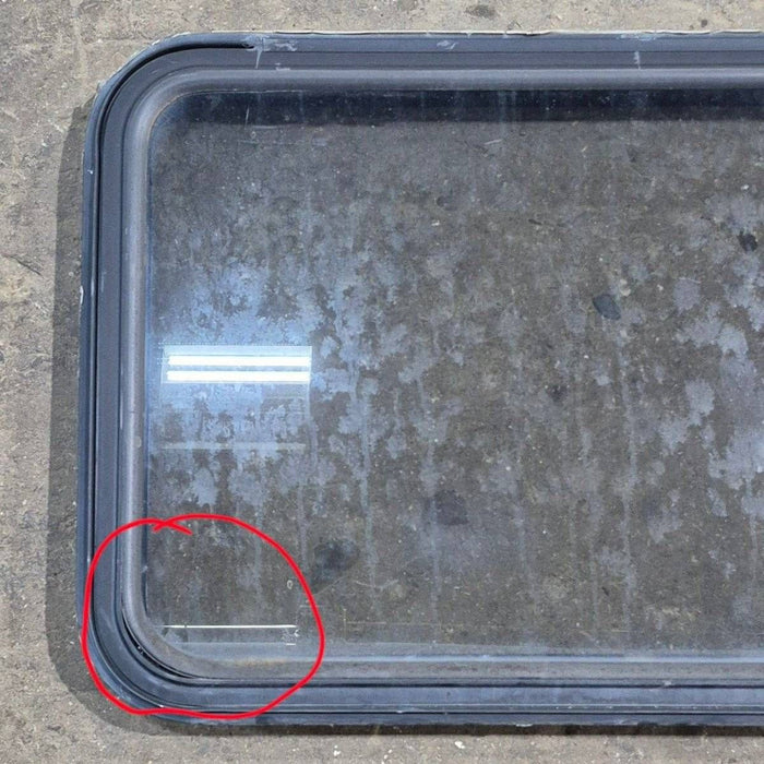 Used Black Radius Emergency Opening Window - 35 1/8" X 21 1/4" X 1 7/8"