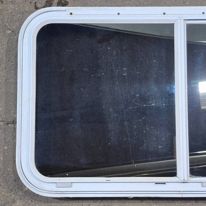 Used White Radius Emergency Opening Window - 42 5/8" X 24 3/8" X 1 7/8"