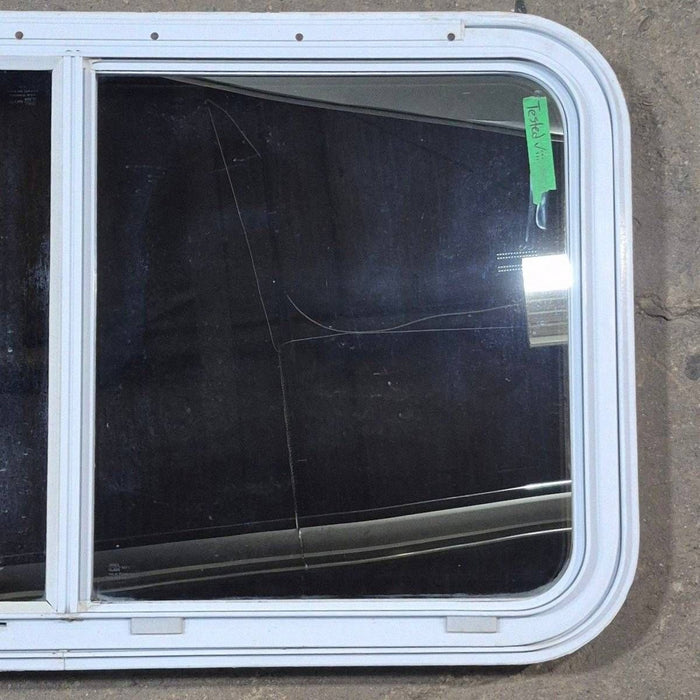 Used White Radius Emergency Opening Window - 42 5/8" X 24 3/8" X 1 7/8"