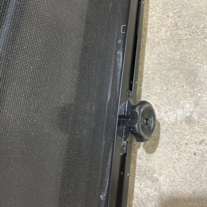 Used Black Radius Frameless Opening Window : 35 1/2" X 23 1/4 X 1 7/8" D