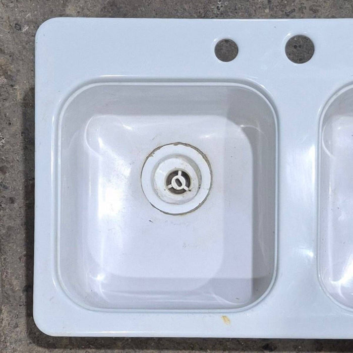 Used White Double Kitchen Sink - 29" x 17 1/2" x 9 1/2"