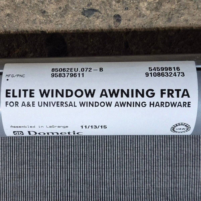 Used Dometic/ A&E Elite Window Awning, White Hardware, 6' - 85062EU.072-B
