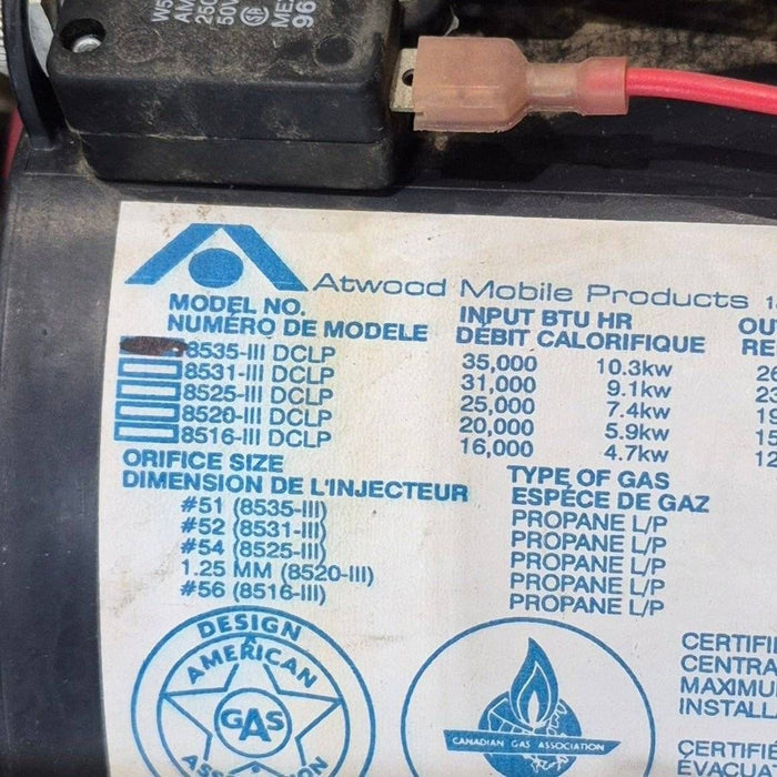 35000 BTU Used Atwood / Hydro Flame RV Propane Furnace - 8535-III-DCLP
