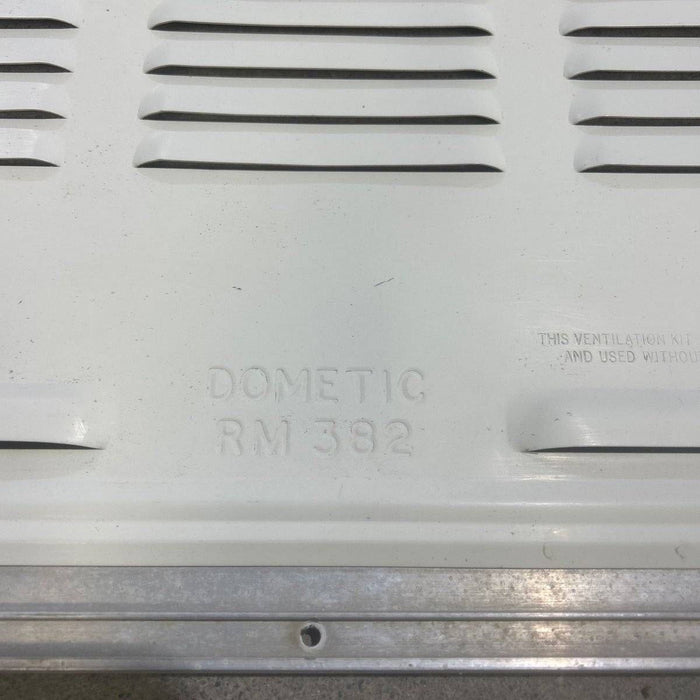 Used Retro DOMETIC (P/N UNKNOWN for RM382) - Off White Vent Door with Silver Trim