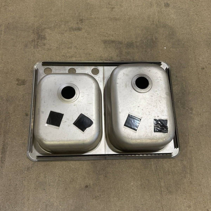Used Double Kitchen Sink - 24.0" x 17.0" x 5.0"
