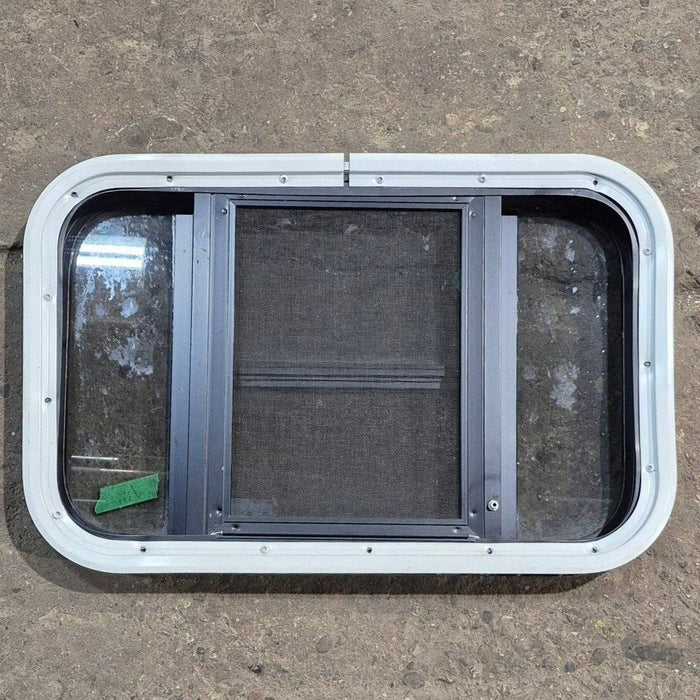 Used Black Radius Opening Window - 23 1/8" X 14 1/2" X 1 7/8"