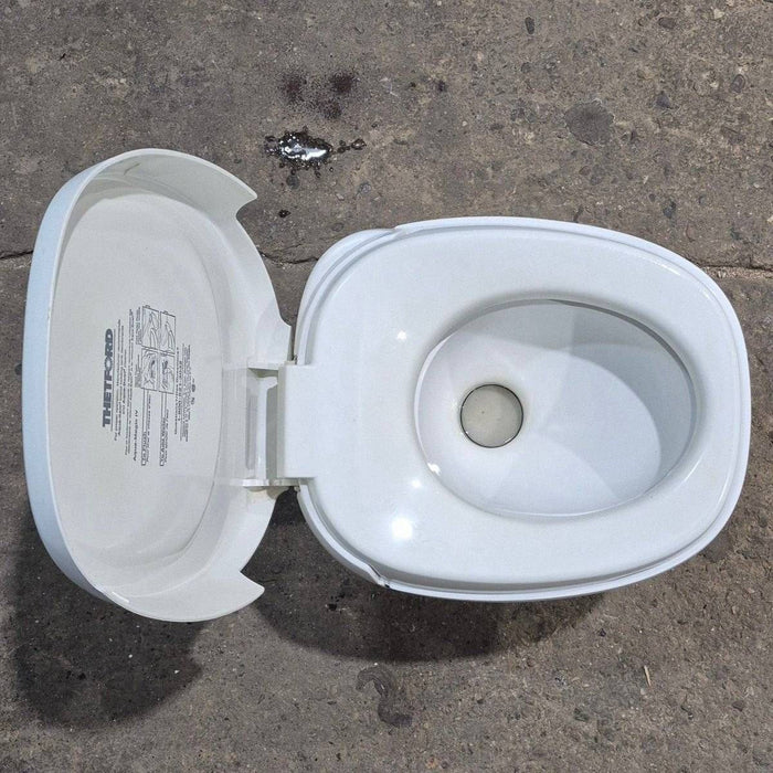 Used Complete Thetford Toilet, Foot Flush, High Profile, White - AQUA MAGIC IV , 24820