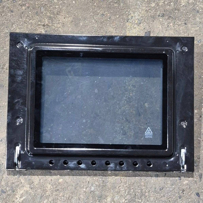 Used Furrion Oven Door , Black Glass Panel W/ Stainless Steel Trim & Handle - 21.375" x 15.75" x 3.875"