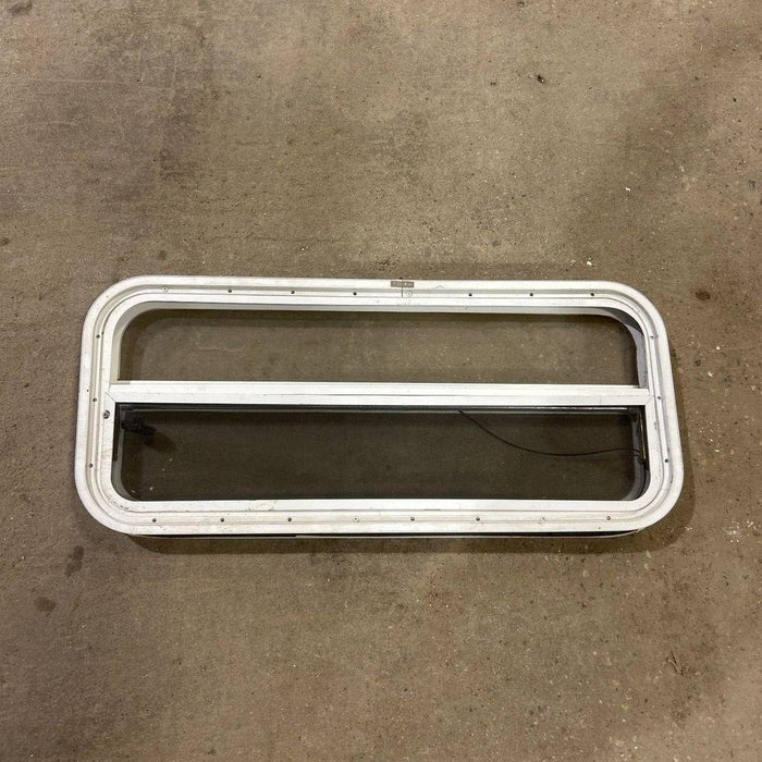 Used White Radius Opening Window - 35.5 X 14.5 X 2.0