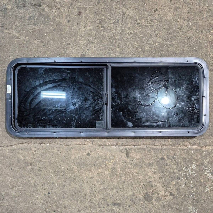Used Black Radius Opening Window - 47 1/2" X 17 1/2" X 1 7/8"