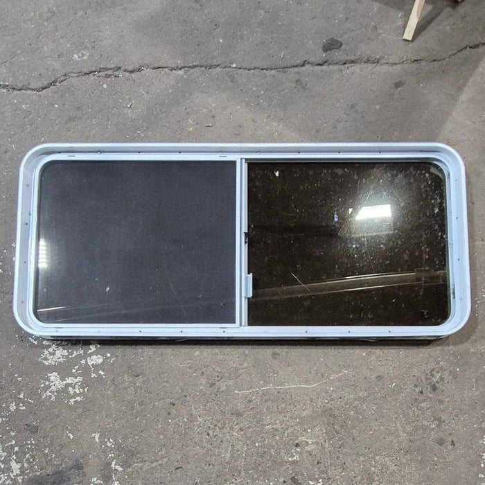 Used White Radius Opening Window - 57 1/4" X 24 1/2" X 2"
