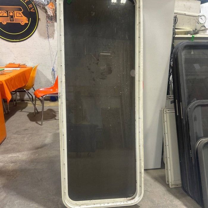 Used White Radius Non Opening Window - 59.5 X 21.5 X 2.25